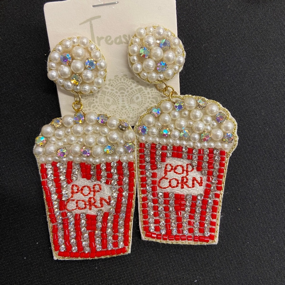 Popcorn inspired earrings
